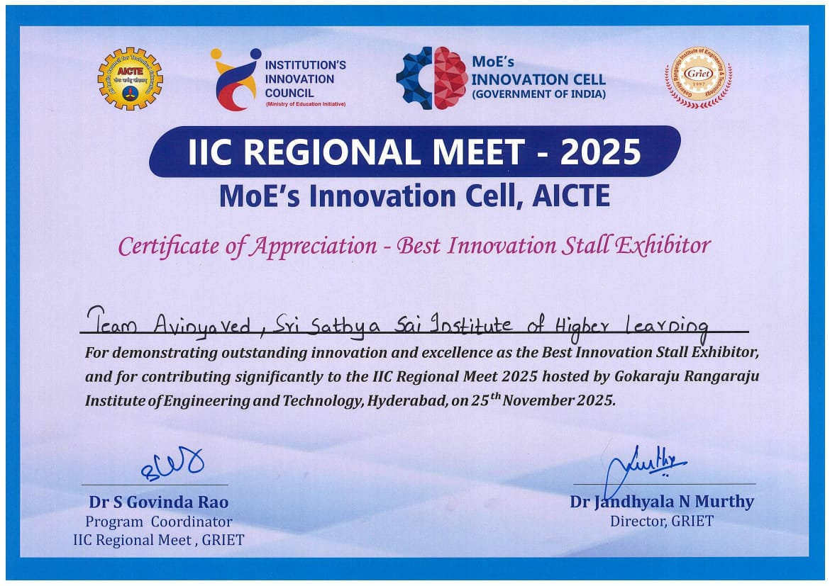 Best innovater Certificate